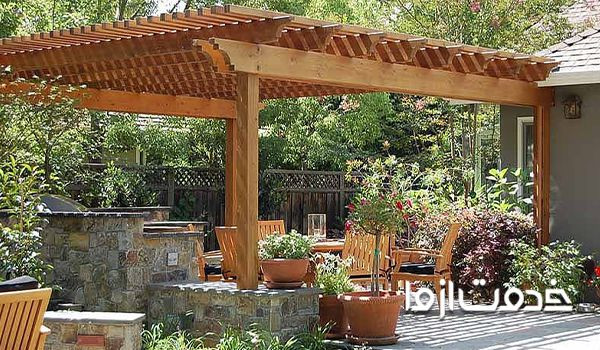 سایبان خودرو در حیاط